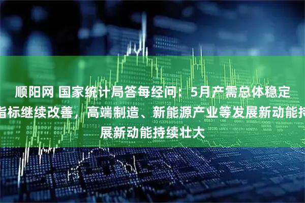 顺阳网 国家统计局答每经问：5月产需总体稳定，部分指标继续改善，高端制造、新能源产业等发展新动能持续壮大